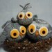 Owls - Nest - Owl Family- Welcoming Baby to the Nest - 4 Piece Imaginative Play/ Keepsake Set (alpaca fiber)