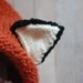 Fox Pixie Hat Sizes Older Child to Adult in Alpaca - Fox Ear Hat - Halloween - Fairy Tale - Orange - Red - Black - White - Bonnet