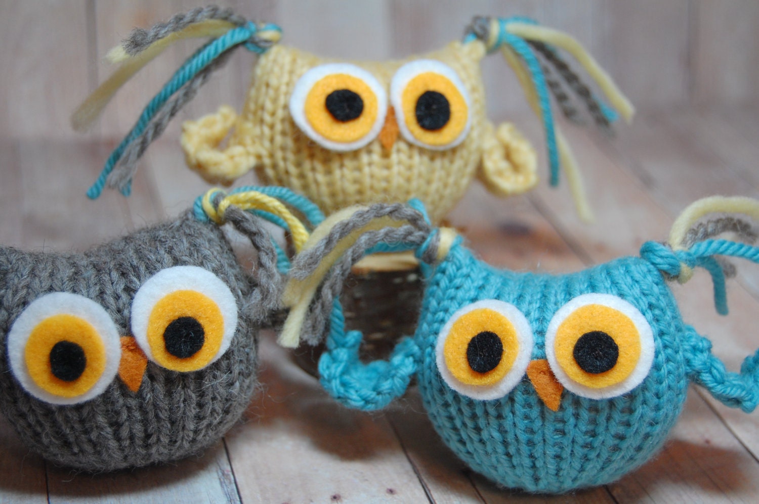 Knitting Pattern Owls - Tufty Owl Amigurumi - Waldorf Bird Toy PDF - Plush Woodland Bird Toy DIY