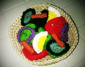 Crocheted Garden Salad with Hemp Bowl