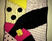 Crocheted Sally's dress throw from The Nightmare Before Christmas