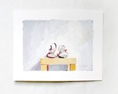 shoe painting - Wedding Shoes - original art