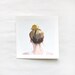 hair painting - top knot 3 - original art