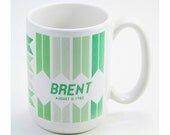 CUSTOM NAME Asparagus Mug. ceramic. hand-printed.