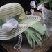 Yellow Tea Party Set: hat, gloves, & pearl necklace, An Avonlea Tea Party Collection