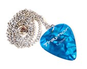 Blue Guitar Pick Necklace