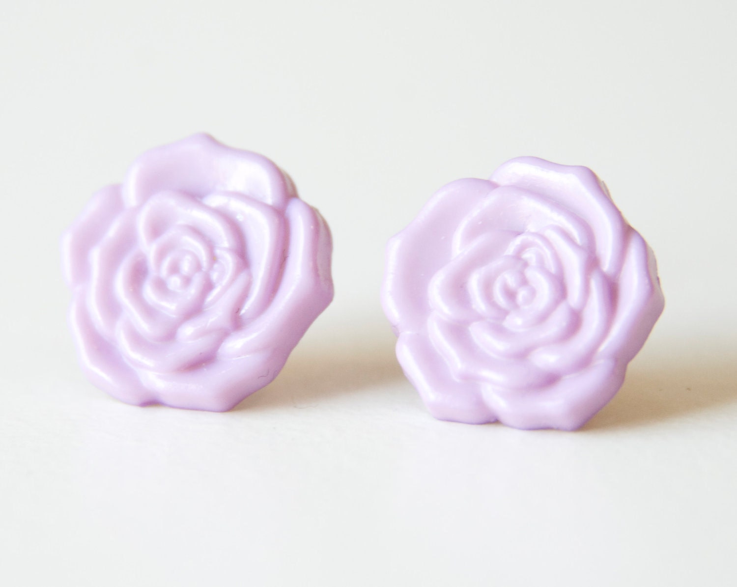 Lavender Rose Earrings