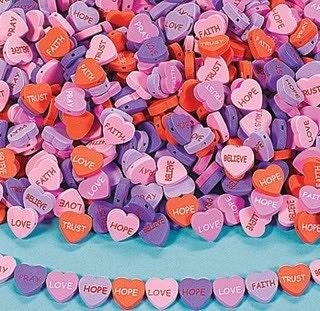 Inspiring Conversation Foam Beads Pack of 50 Heart Shapes Pink Red Purple Valentine Heart