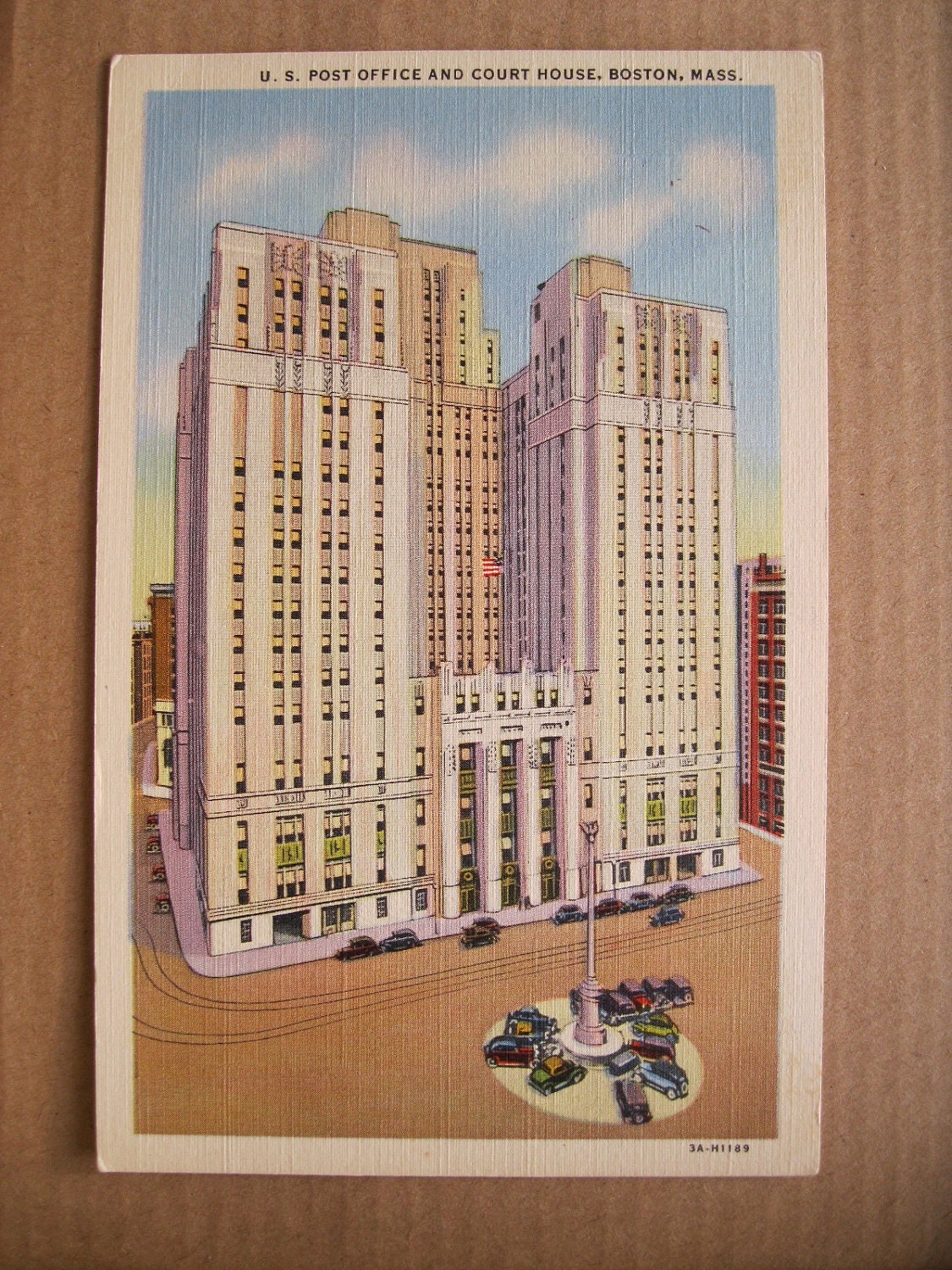Vintage Postcard - Art Deco Post Office and Court House Boston, Mass