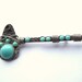 Vintage Southwestern Navajo Tomahawk Turquoise Pin