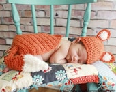 Fox Hat & Cape Photo Prop - Newborn
