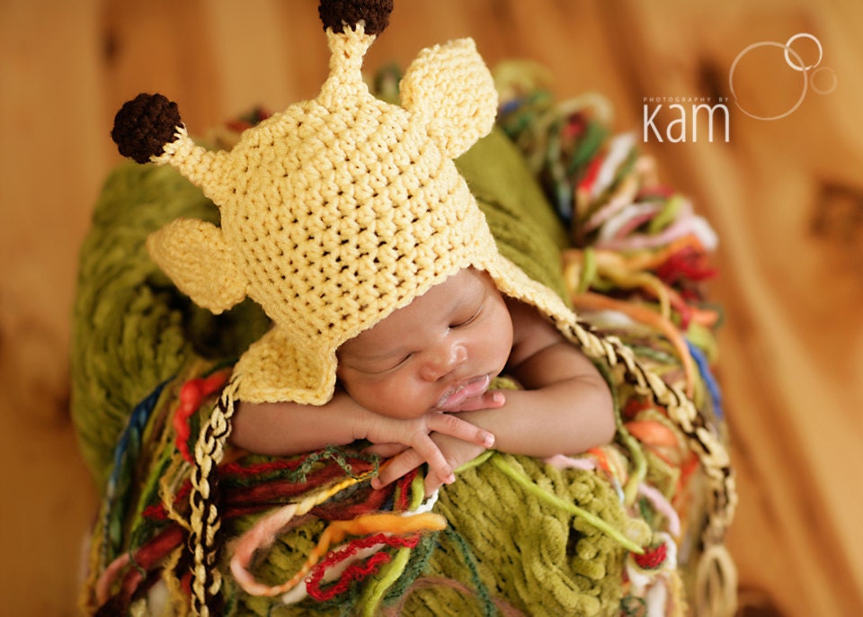 Giraffe Earflap Hat - Custom Order