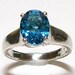 Swiss Blue Topaz Comfort Shank Ring s7 "Martha's 2nd favorite" Spring Snap it up Sale Reduced 20.00