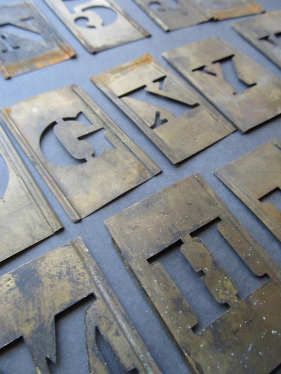 Vintage Brass Stencils by CaityAshBadashery on Etsy