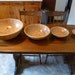 Extra Large Bowl Set Large Wood Bowl Large Salad Bowl Four Bowl Set Dough Bowl Fruit Bowl Serving Bowl Hand Turned Wood Bowl Set