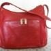 Vintage WILSONS FINE Leather - Pelle Studio Red Leather Handbag with Strap Excellent Condition