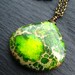 Green Sea Sediment Jasper Necklace on Antiqued Bronze