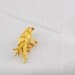 Vintage Gold Tone Parrot Brooch