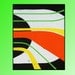 Minimalist Abstract Art - Urban, Modern, 8x10, Unique, Hand Painted, Red, Yellow, Green, White, Black