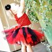Tutu Baby Toddler Red & Black Polka Dot Tutu Outfit Costume Set 4 pc, Tutu, Stylish Top, Baby Shoes and Headband
