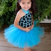 Tutu Turquoise Giraffe Tutu Baby Toddler Outfit Costume Set 3 pc (Tutu, Stylish Top, Headband/Hairclip)