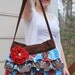 Ruffled Bag sewing PATTERN: The Layla Bag with free Pleated Flower Tutorial. small handbag with ruffles and pockets