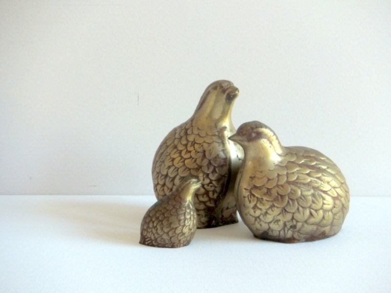 quail family figurines