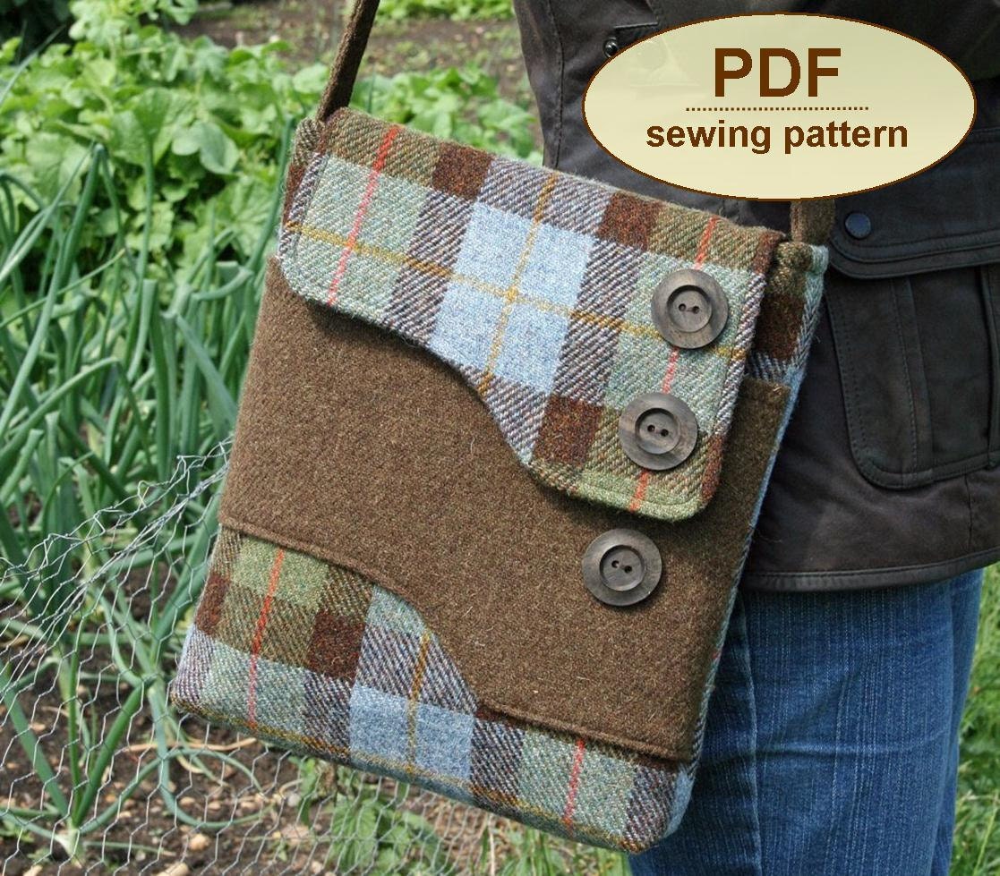 Sewing pattern to make the Melford Messenger Bag - PDF pattern INSTANT ...