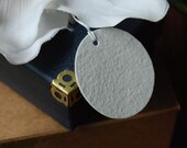 Gift Tags from Handmade Paper in Silver