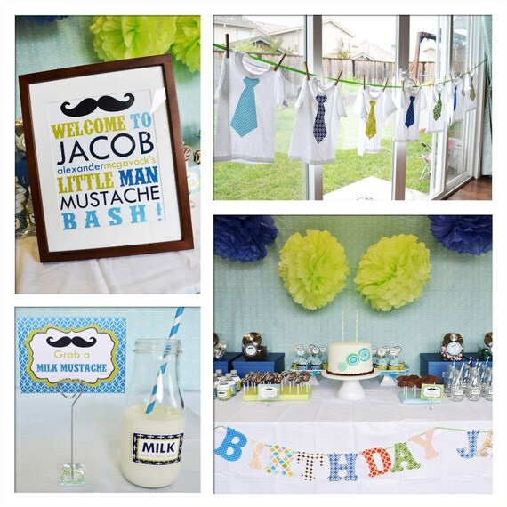 DIY printable Full Collection : LITTLE MAN mustaches n' ties