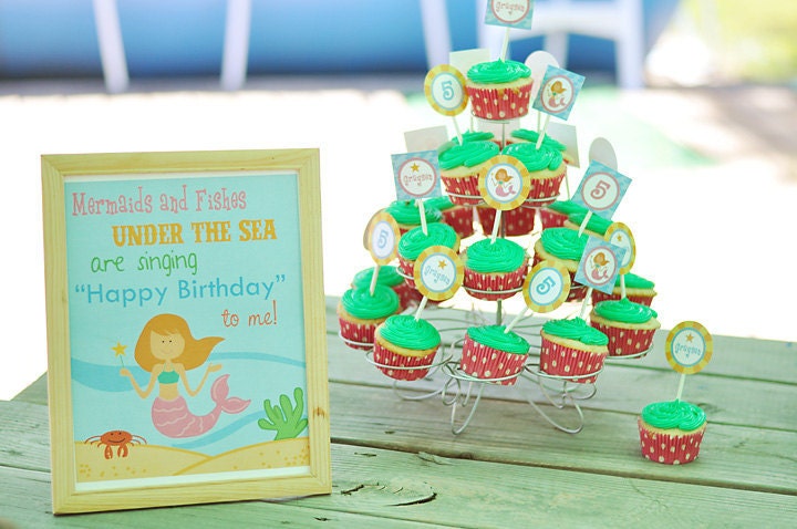 DIY Printable FULL collection : Mermaid Under the Sea