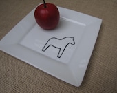 Swedish Dala Horse Plate Set of 4 - SwedishCountry