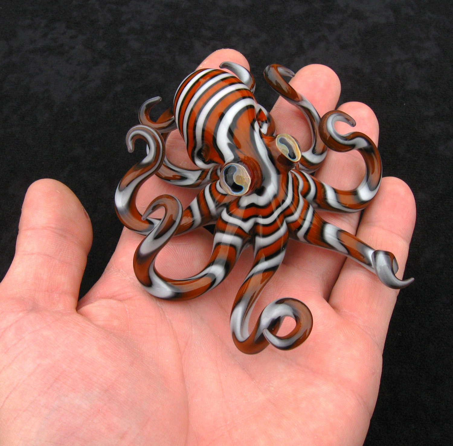 Large Clown Fish Striped Octopus Sculpture FREE SHIPPING