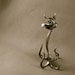 Rose Sculpture made of Vintage Cutlery