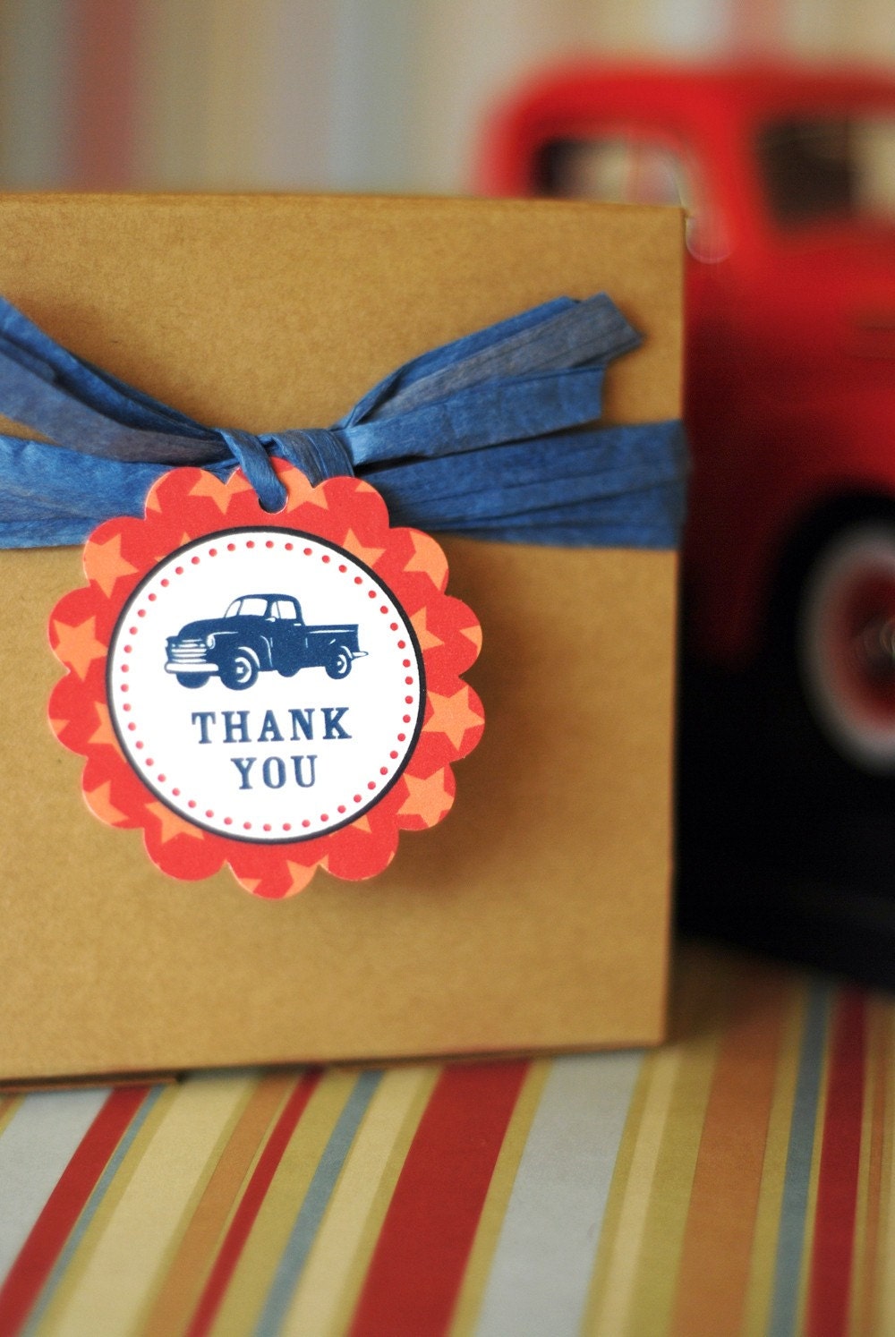 Vintage Truck Party Collection - PRINTABLE PARTY CIRCLES by Itsy Belle Il_570xn