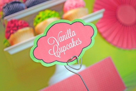 INSTANT DOWNLOAD Sweet watermelon Collection - PRINTABLE Fancy Shaped Candy buffet Labels by Itsy Belle Il_570xn