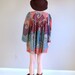 reserved for Heather vtg 70s DRESS batik CHAMELEON PRINT bell sleeve Avant Garde Mini hippie os