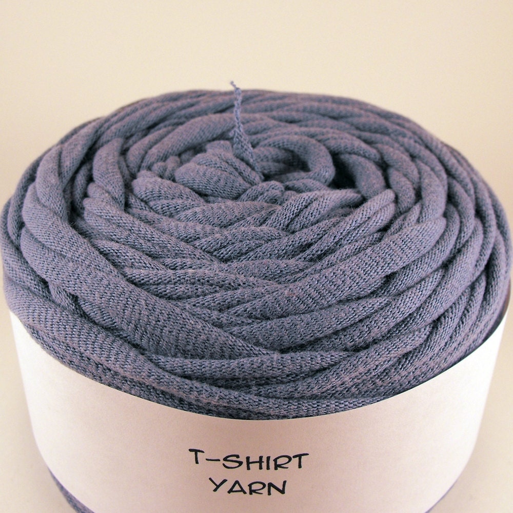 Cotton Tshirt Yarn, Dark Sky Blue, 39 yards, 6 wpi