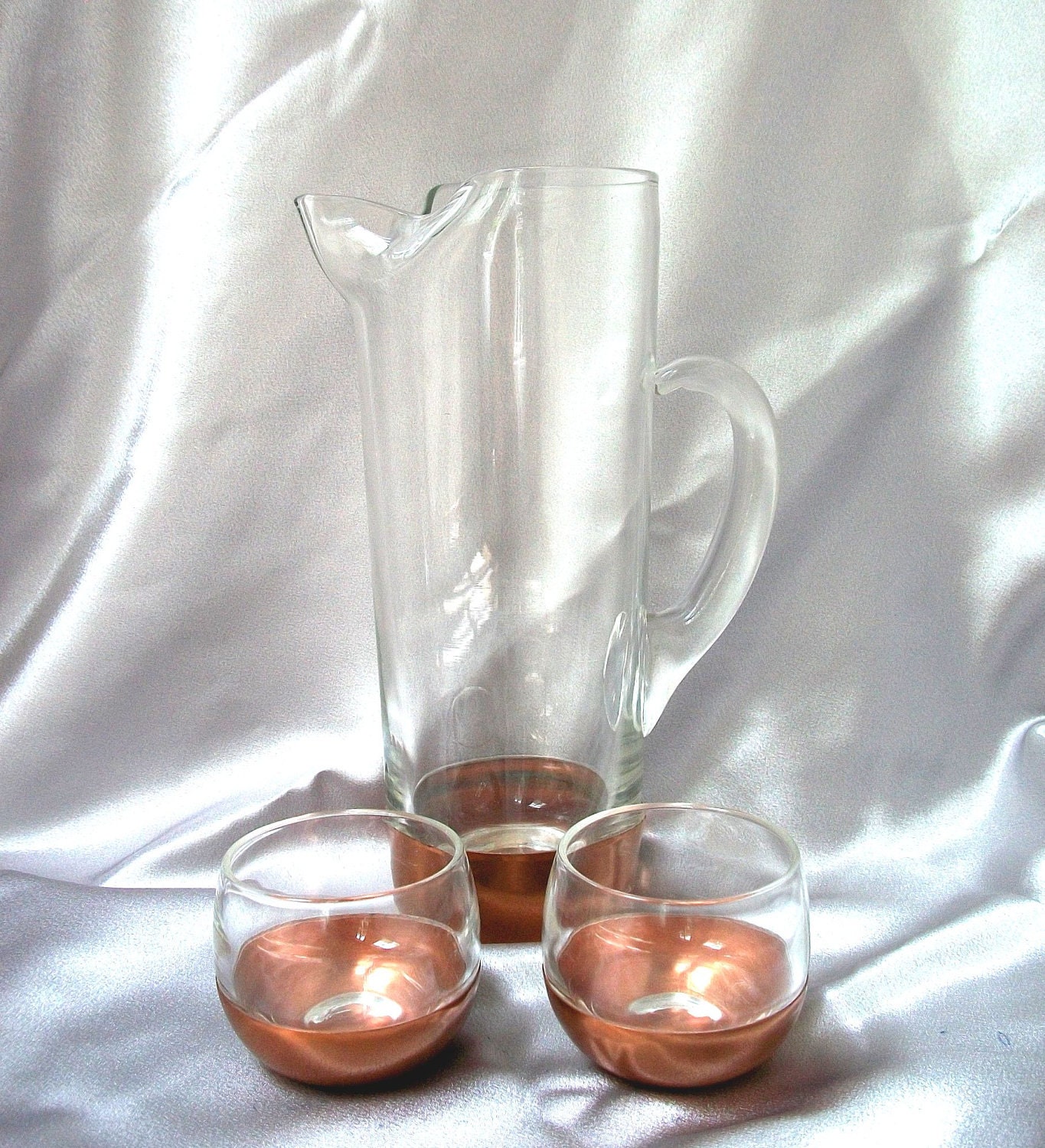 Mid Century Barware with Copper Trim
