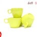 50% OFF SALE - Set of 4 Yellow Melmac Teacups