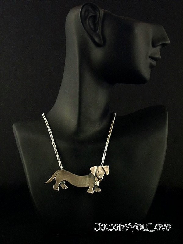 Sterling Silver Dachshund Necklace - DiDi