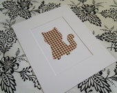 Cat Wall Art  UNFRAMED Plaid Cat SALE