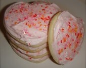 LOVE Heart Iced Sugar Cookies One Dozen (12)