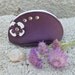 Purple Artificial Leather Key Purse, Key Wallet With Flowers