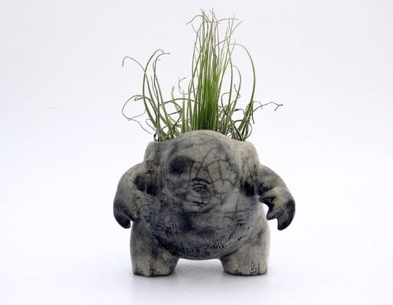 Raku Creature Pot (Planter)