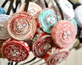 Custom Embellished Fabric Rosette Headband