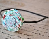 Christmas Fabric Rosette Headband