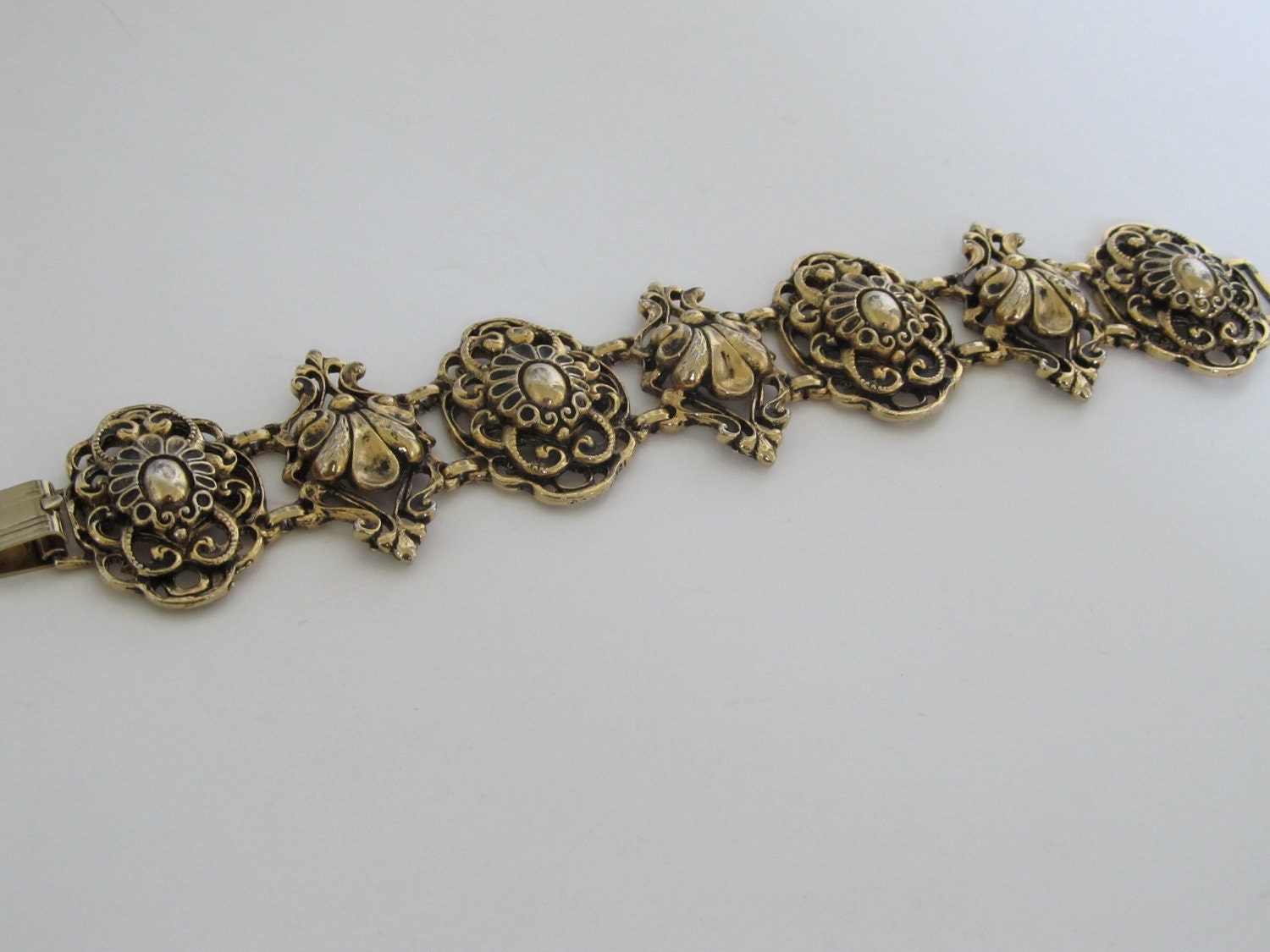 Vintage Coro Bracelet--Gold Tone--1950-1970