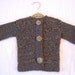 Natural Undyed Alpaca Baby Sweater with Stoneware Buttons