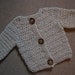 Baby Sweater Natural Undyed Alpaca size Newborn-3 months cream colored